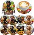 ijbnhd 8 Pcs Cute Dog Diamond Art Coasters Kits, 4x4 inch | Cute Dog Diamond by ijbnhd