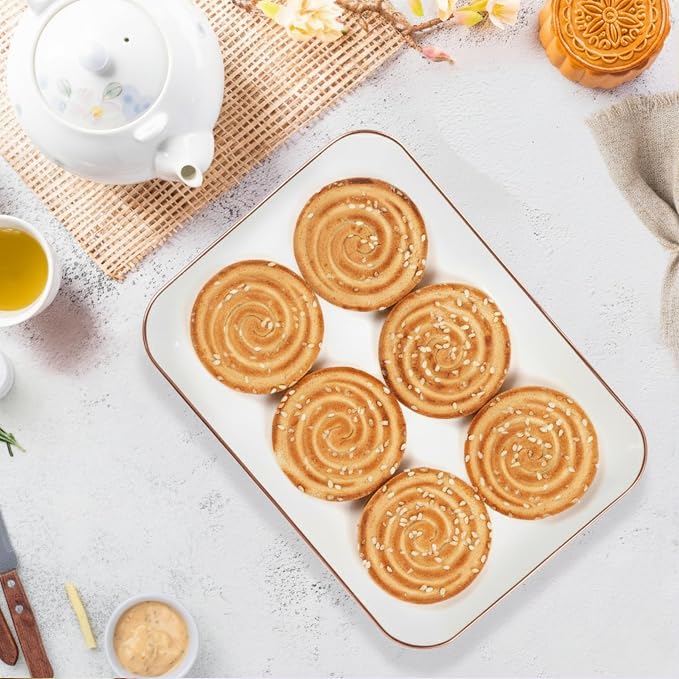 3 Pack Rose Gold Plastic Serving Trays - Image 3