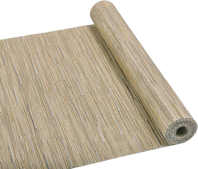 SHACOS 12x54 inch Woven Vinyl Table Runner Wipe Clean Reversible Weave Table - Image 2