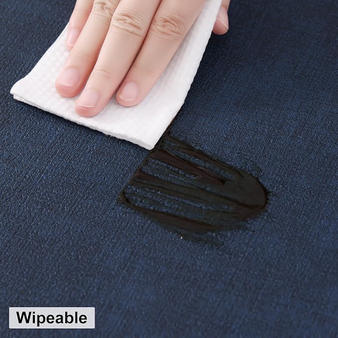Round Faux Leather Placemat and Coaster 8 Packs, Washable Heat Resistant Dining - Image 5