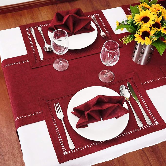 Grelucgo Handcrafted Solid Color Dining Table Runner, Dresser Scarf, - Image 3