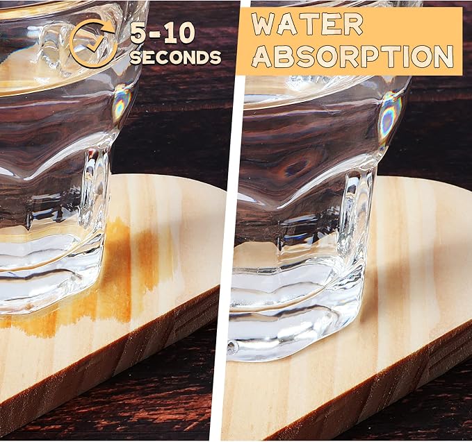 12 PCS Unfinished Wood Coasters, Solid Wooden Blanks - Image 5