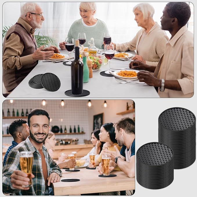 Eccliy 60 Pack Silicone Coasters - Image 6