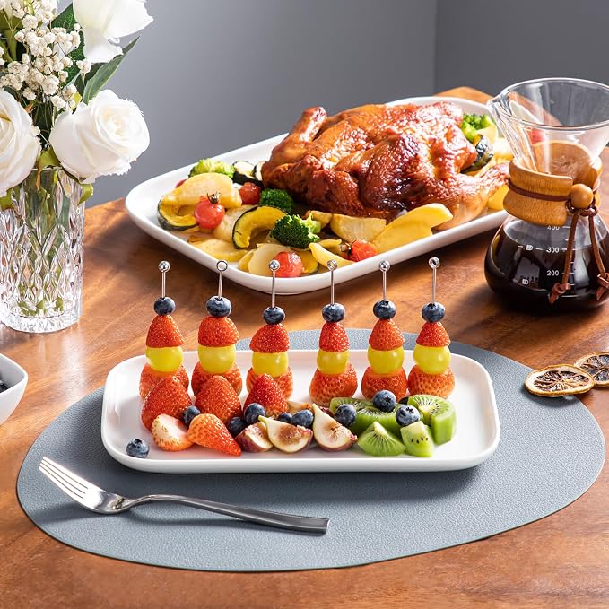 vancasso Stern Serving Platters Set of 3, 11/13/ 15 Inches Rectangular Ceramic - Image 7