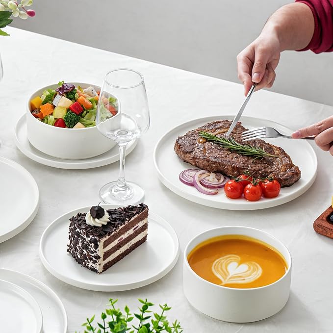 6 Piece Ceramic Plates and Bowls Sets - Image 4
