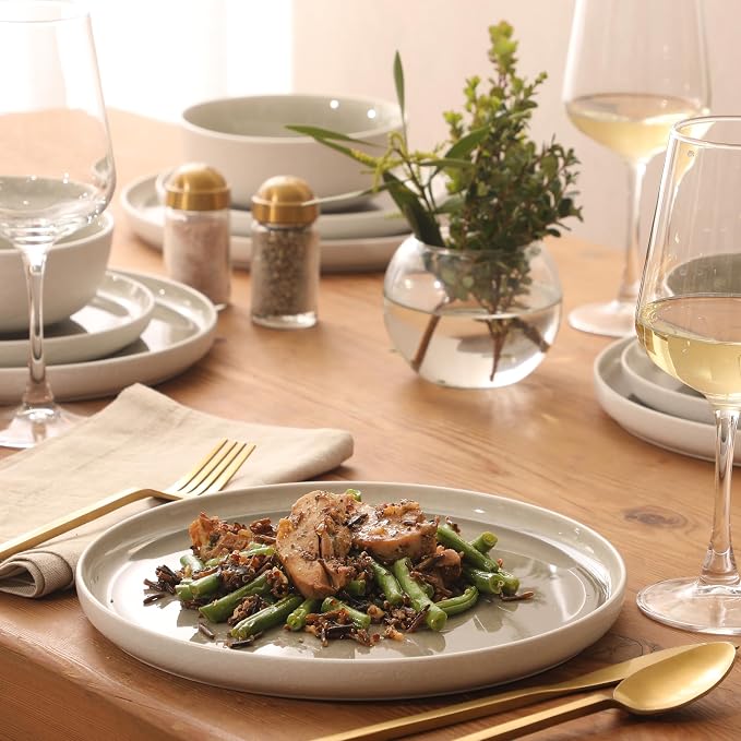 Gibson Elite Tahoe Sunset 12-Piece Reactive Stoneware Dinnerware Set – Matte - Image 6
