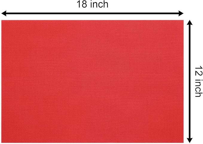 SHACOS Placemats Set of 6 Woven Vinyl Christmas Place Mats - Image 5