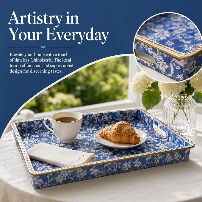 Rectangular Decorative Serving Tray - Image 3