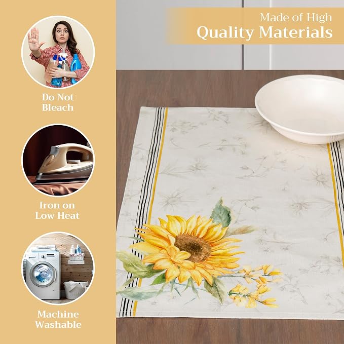 Maison d' Hermine Placemats Set of 4 Reusable 100% Cotton | Cloth Place Mats - Image 3