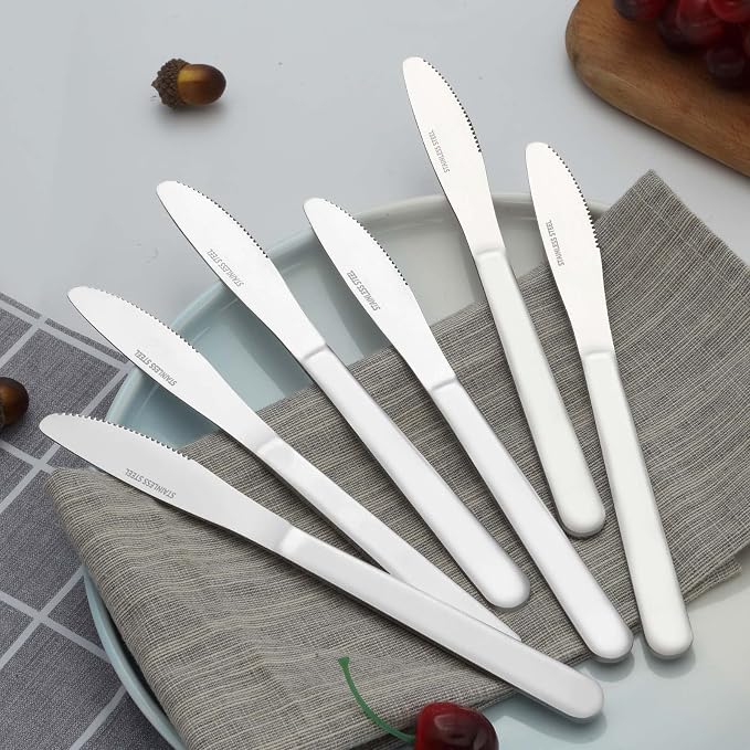 36 Pieces Dinner Knives Set, 8.1 Inches Table Knives Set, Durable Butter Knife - Image 5