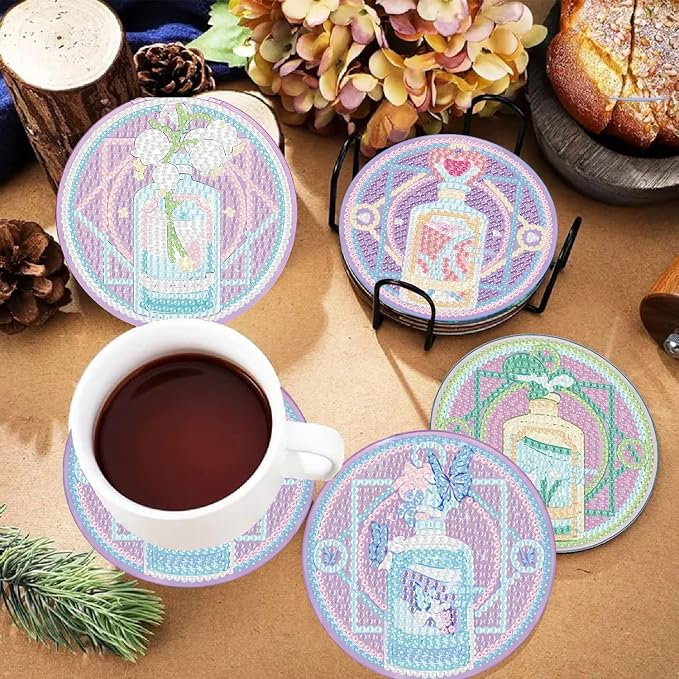 8 Pack Tarot Diamond Art Coasters Kits- Diamond Painting Coasters Kit | - Image 3