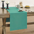 Basic Linen Style Table Runner, 14x90 Inch Teal | Mitered Corner Design by ZEEMARTONLINE