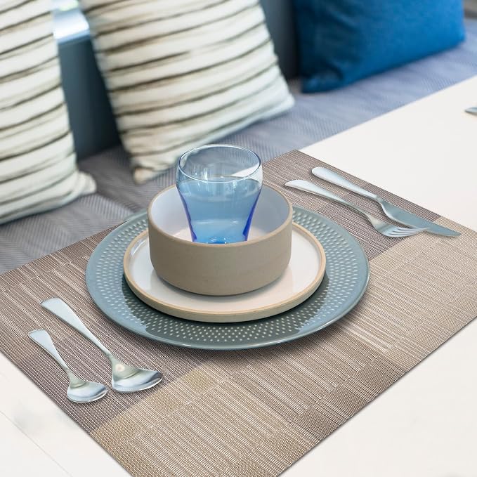 Aofmee Table Runner and Placemats Set of 6 Washable, Heat Resistant Place Mats - Image 7