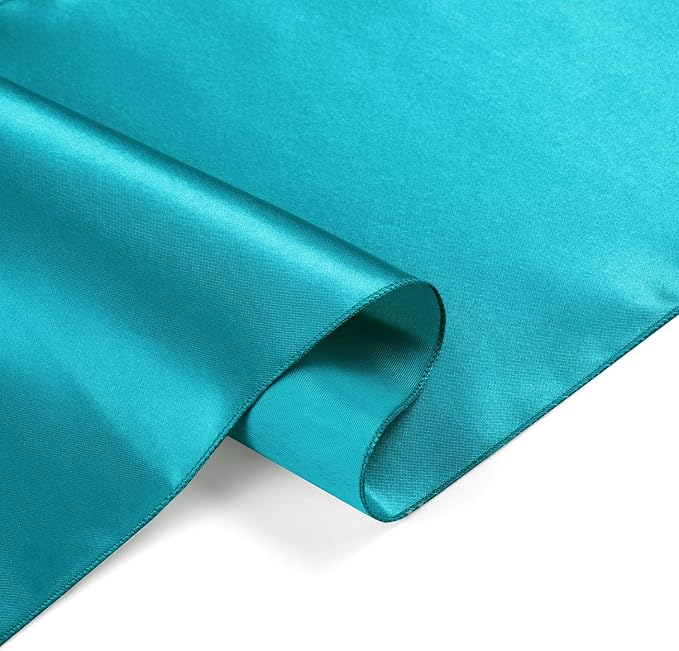 Teal Blue Satin Table Runner, 12x108 Inches, 12 Pack | Premium Satin, Smooth - Image 6