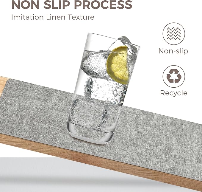 NCUE Vinyl Placemats Set of 12, Heat Resistant, Nonslip Faux Leather Waterproof - Image 3