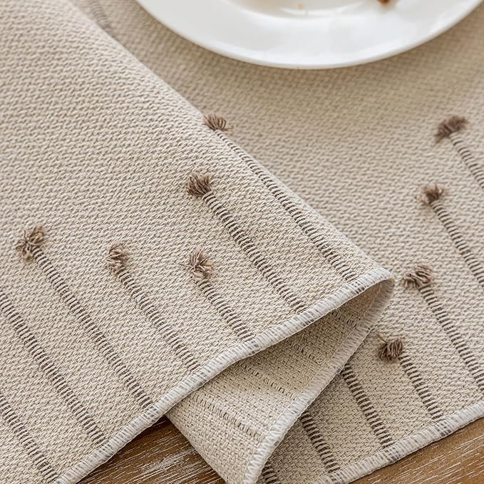 Joyfol Day Boho Table Runner 13 x 60 Inch, Farmhouse Stripe Cotton Table Runners - Image 7