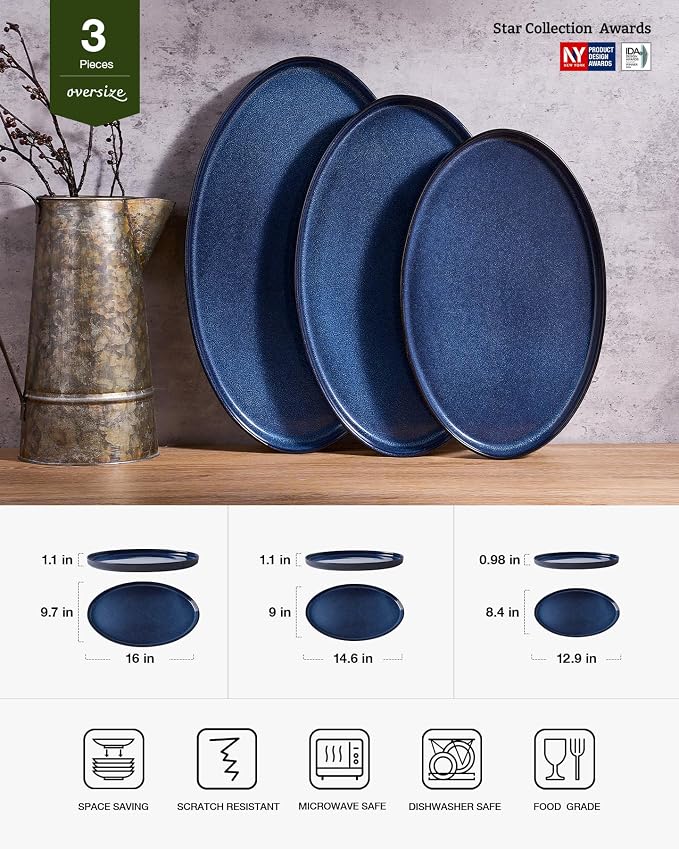 famiware Large Serving Platters Set of 3 Sizes - Image 2