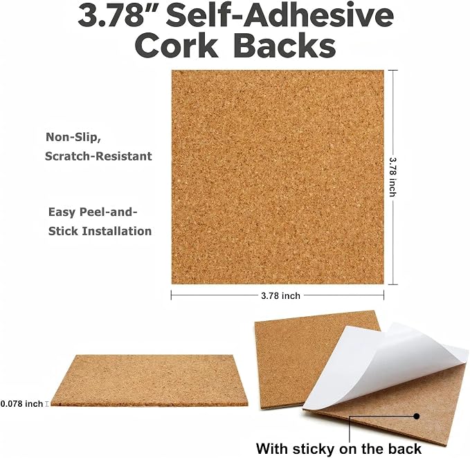 12 Pack 4 in Unglazed Ceramic Coasters - Image 4