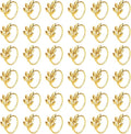 Set of 50 Leaf Napkin Rings Metal Gold Leaf Napkin Ring, Metal Napkin Rings by FCDECOR