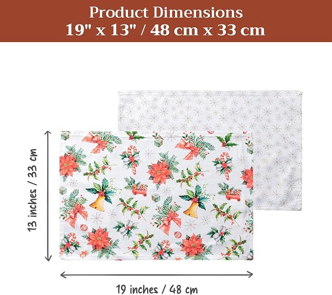 Maison d' Hermine Placemats Set of 4 Reusable 100% Cotton | Cloth Place Mats - Image 7