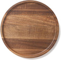 Round Wood Tray, Acacia Wooden Decorative Serving Tray by XIMISISE