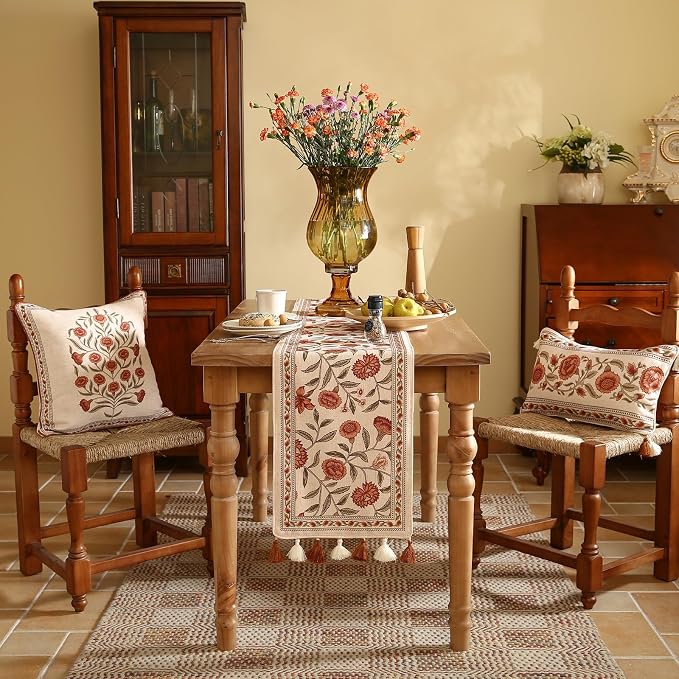 Designer French Linen Long Table Runner, Kitchen Decor, Dining Table, - Image 3