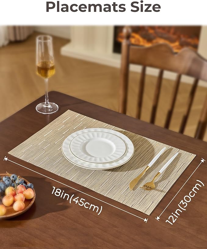 Leetaltree Light Brown Placemats Set of 6 - Image 4