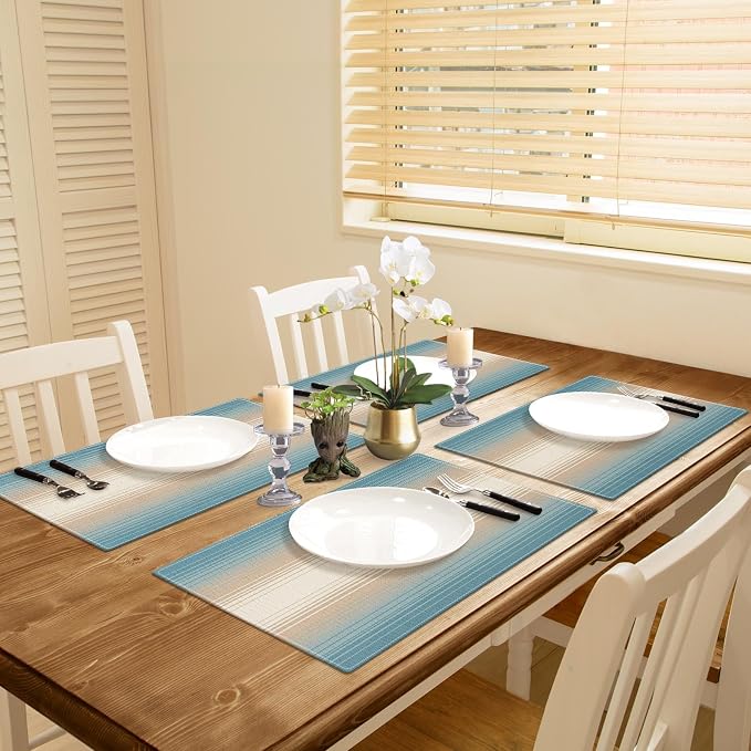 Emvency Farmhouse Placemats Set of 4, 12x18 Inch, Boho Coastal | Western - Image 5