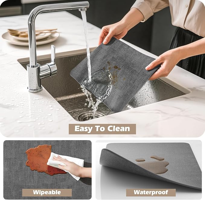 Aofmee Faux Leather Placemats Set of 6 - Image 3