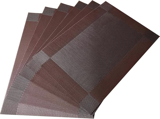 Table Placemats Dining Table Place Mats Set of 6 Heat Resistant Insulation - Image 3