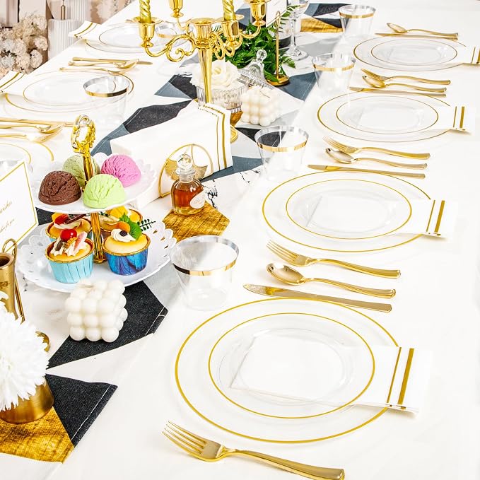 SUT 350Pcs Plastic Dinnerware Set - Image 6