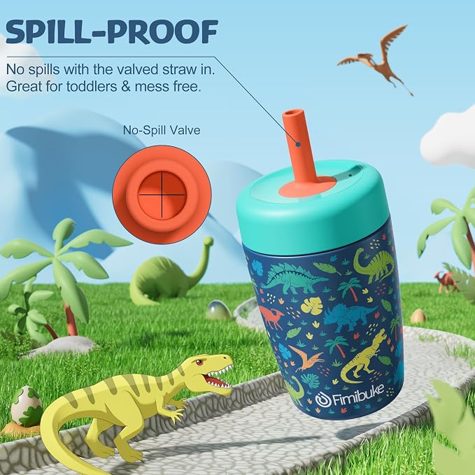 Fimibuke Toddler Cups Spill Proof, 12 OZ Sippy Cup - Image 4