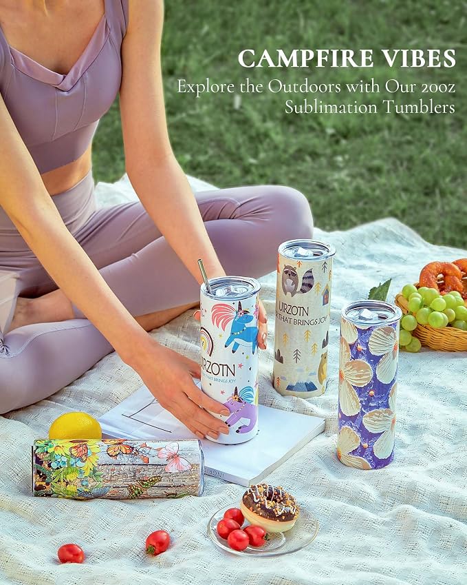 50 Pack 20oz Sublimation Tumbler Blanks Skinny Straight in Bulk | Stainless - Image 5