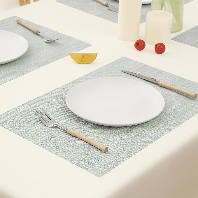 Leetaltree Mint Cream Placemats Set of 8 - Image 8