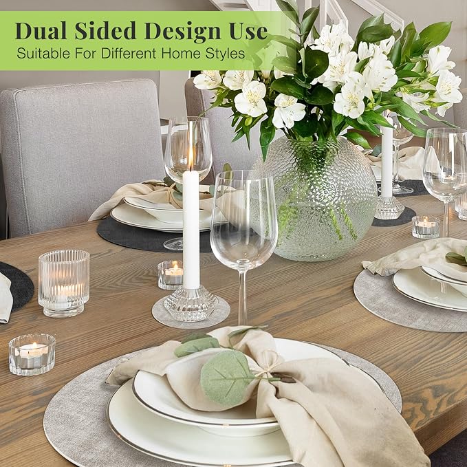 Fyvva Placemats Set of 8, Stain & Scratch Resistant, - Image 6