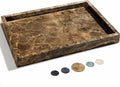 Real Natural Marble Tray for Bathroom, Genuine Marble Stone Vanity Tray by YMXYJM