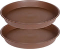 2 Pack of 10 inch Plant Saucer Gray, Heavy Duty Plastic Plant Saucer 10 inch by Bleuhome