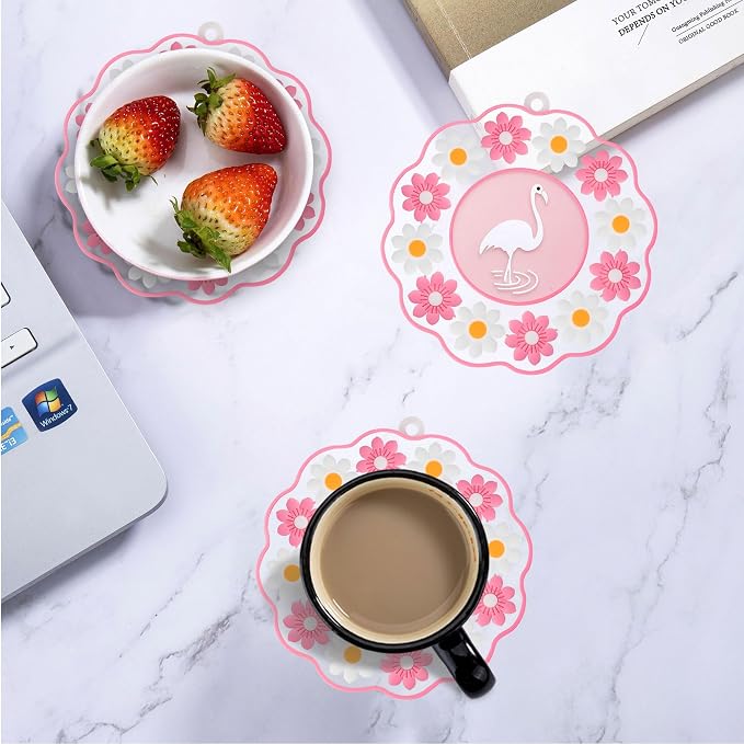 Conisy Flower Coasters for Drinks - Image 2