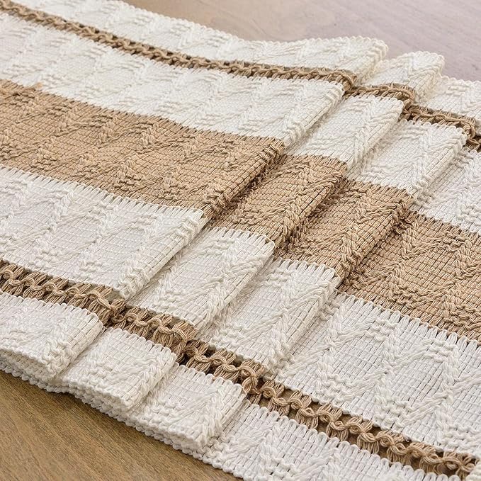 Boho Table Runner with Tassels 12x48 Inch - Image 5