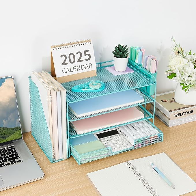 Desk Organizer, 4-Tier Desktop File Organizer - Image 5