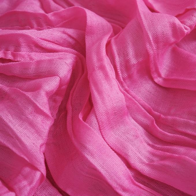 Asee'm 6pcs Hot Pink Cheesecloth Table Runner Summer 10FT Fuchsia Gauze | Boho - Image 5