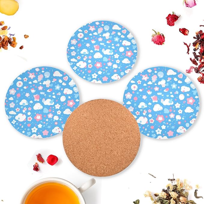 Cute Cute 4 Piecing Set Absorbent Coaster - Image 6