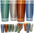 Oojami Set of 8 Plastic Tumblers, 20-Ounce Reusable Cups, BPA-Free & by Oojami