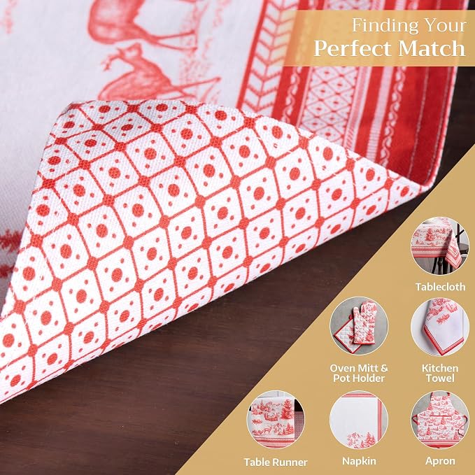Maison d' Hermine Placemats Set of 4 Reusable 100% Cotton | Cloth Place Mats - Image 6