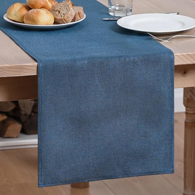 Artoid Mode Navy Blue Table Runner, Seasonal Summer Fall Washable Kitchen by ArtoidMode