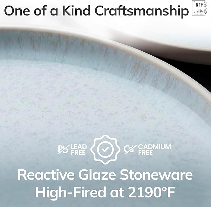 12 Piece Stoneware Dinnerware Set - Image 5