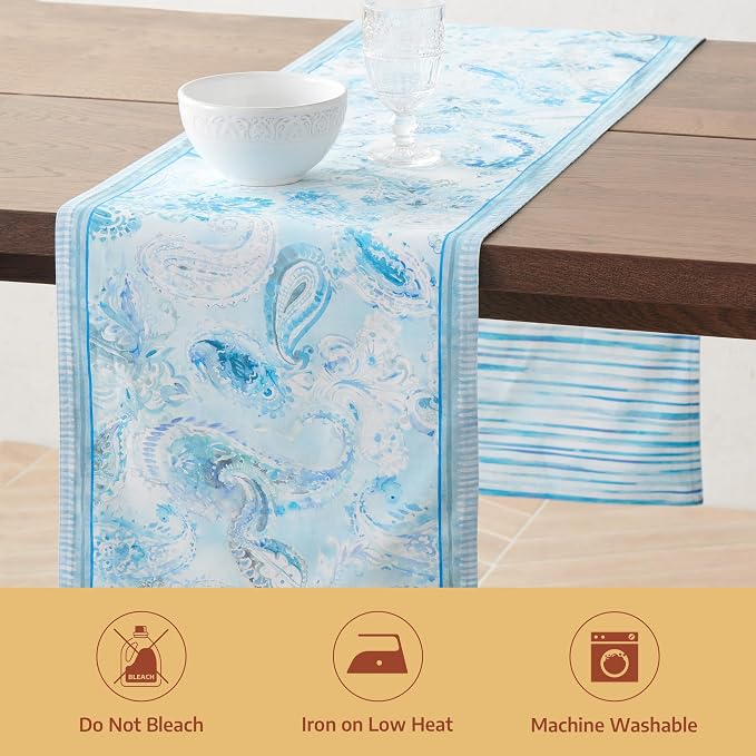 Maison d' Hermine Table Runner 100% Combed Cotton 14.5"x72" | Table Runners 72 - Image 8