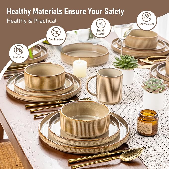 GBHOME Stoneware Dinnerware Sets - Image 6