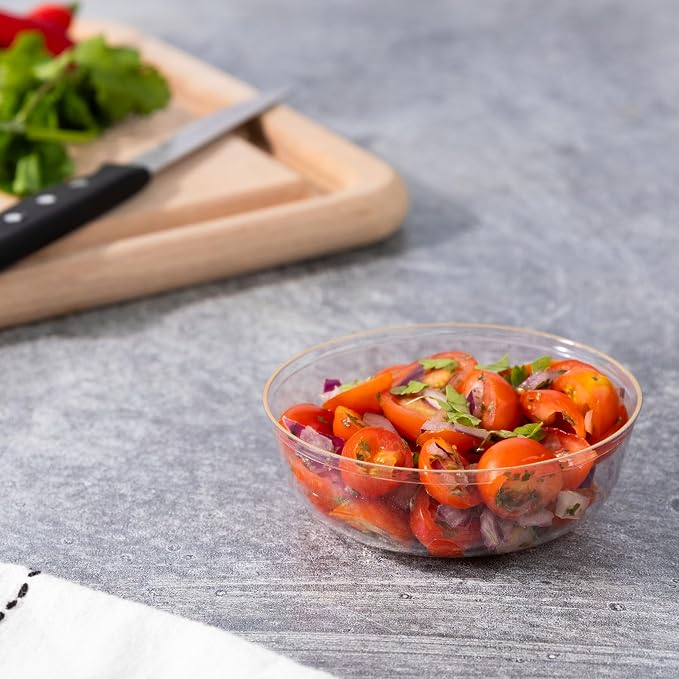 PLASTICPRO [30 Pack 6 OZ Bowls Edge Collection Clear - Image 2