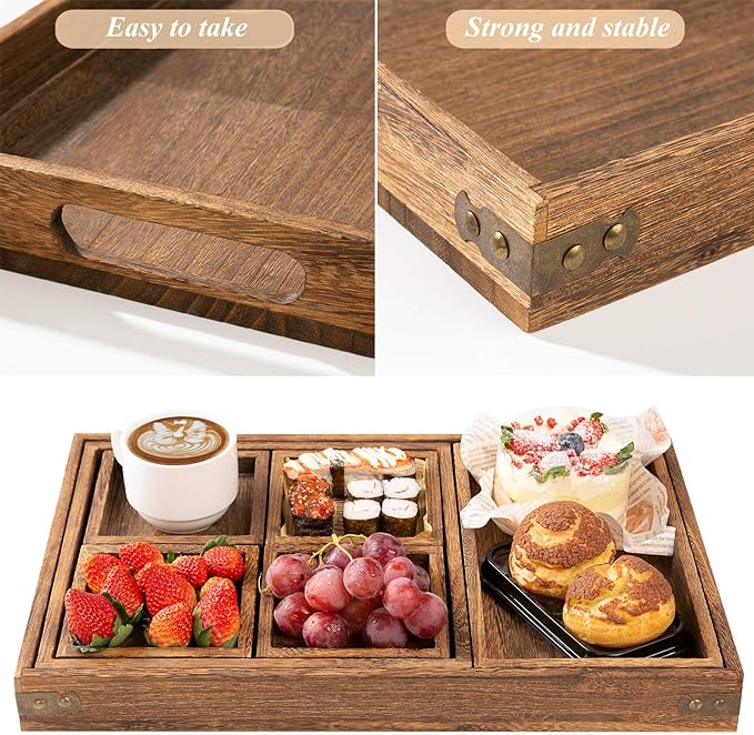 Rustic Wooden Serving Trays - Image 4